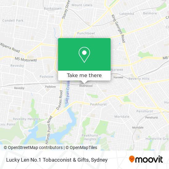 Lucky Len No.1 Tobacconist & Gifts map