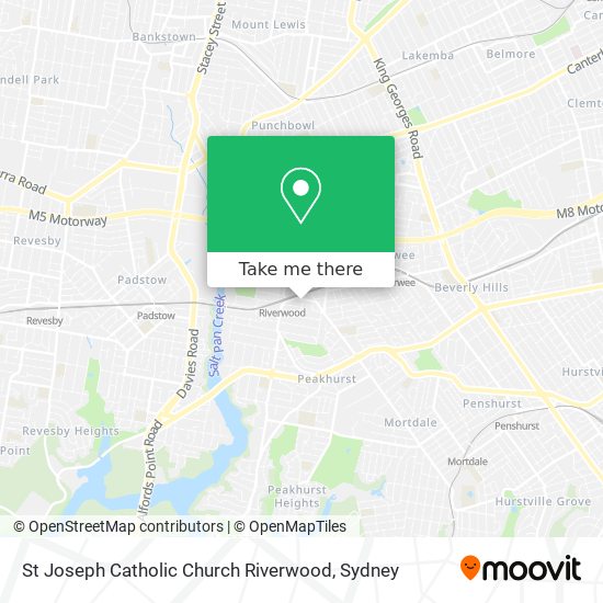 Mapa St Joseph Catholic Church Riverwood