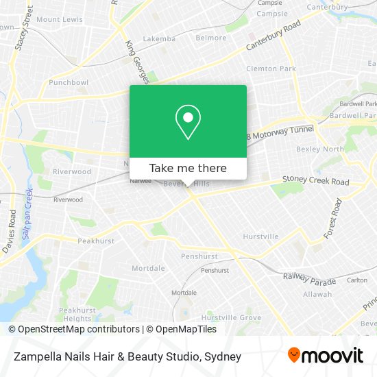 Mapa Zampella Nails Hair & Beauty Studio