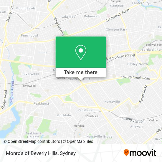 Monro's of Beverly Hills map