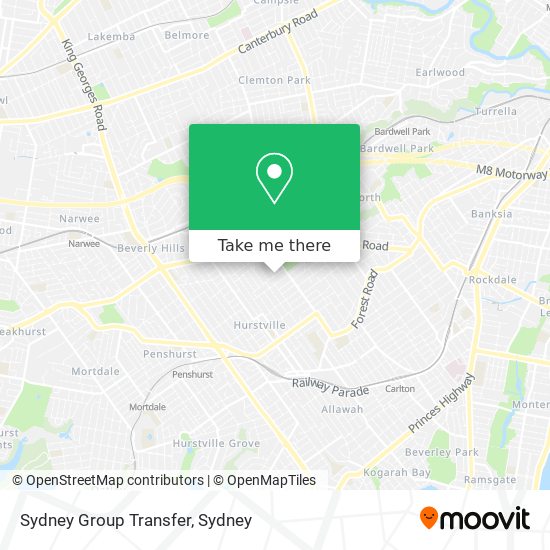 Sydney Group Transfer map