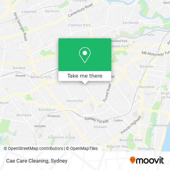 Cae Care Cleaning map