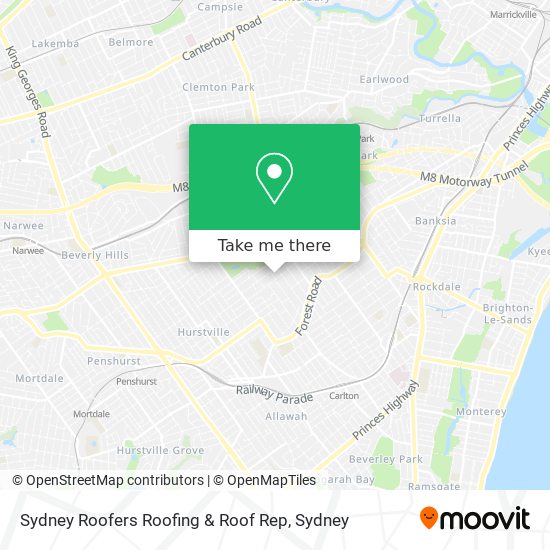 Sydney Roofers Roofing & Roof Rep map