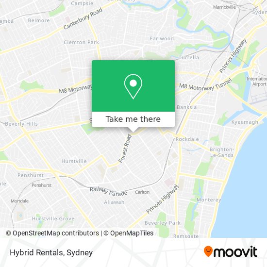 Hybrid Rentals map