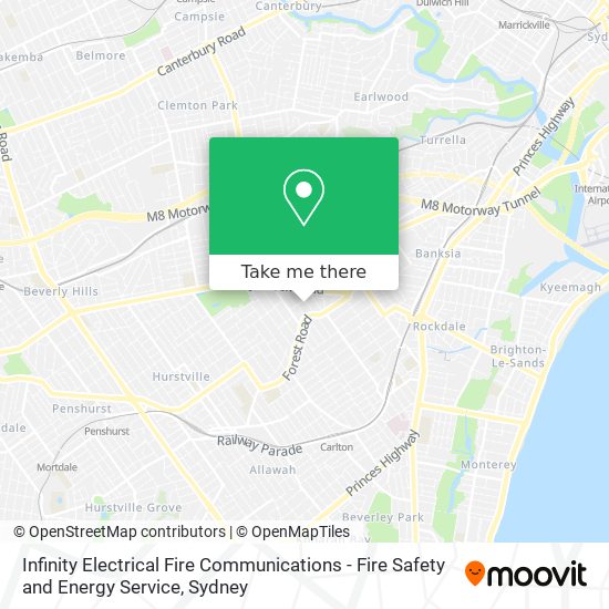 Mapa Infinity Electrical Fire Communications - Fire Safety and Energy Service