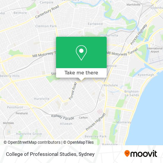 College of Professional Studies map