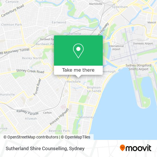 Sutherland Shire Counselling map