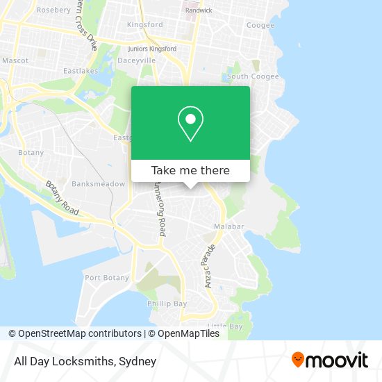 All Day Locksmiths map