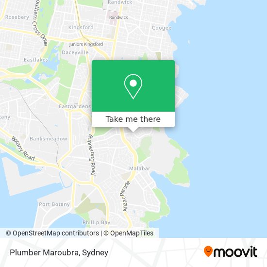 Mapa Plumber Maroubra