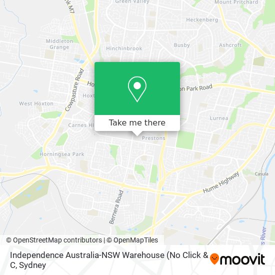 Mapa Independence Australia-NSW Warehouse