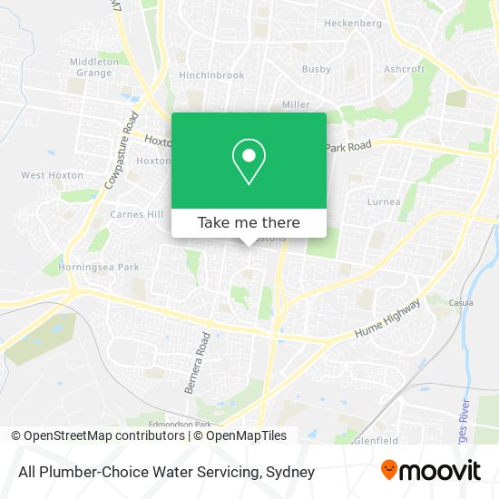 Mapa All Plumber-Choice Water Servicing