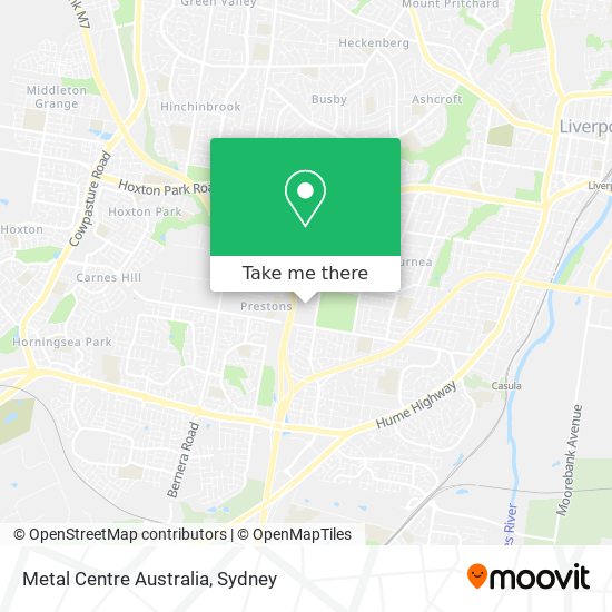 Mapa Metal Centre Australia
