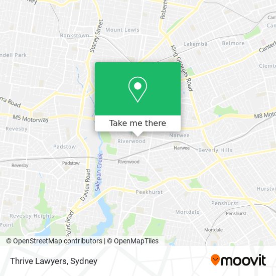 Thrive Lawyers map