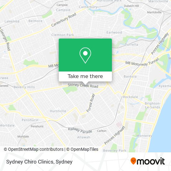 Sydney Chiro Clinics map