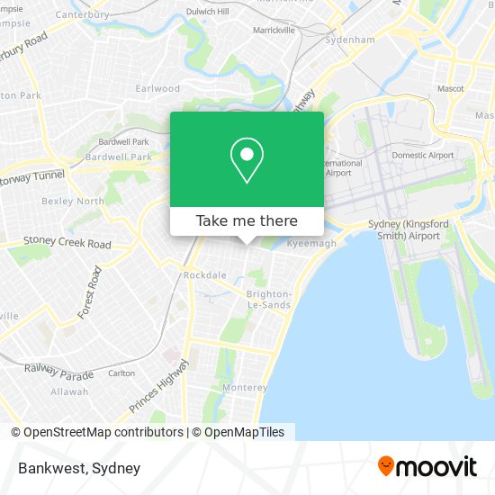 Mapa Bankwest