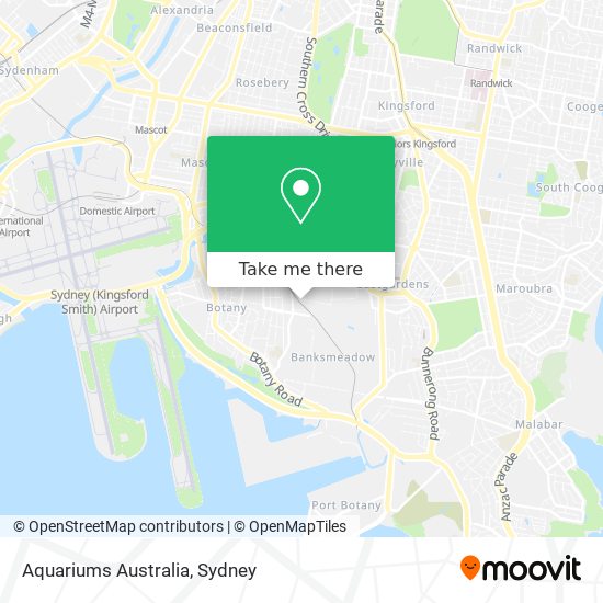Aquariums Australia map