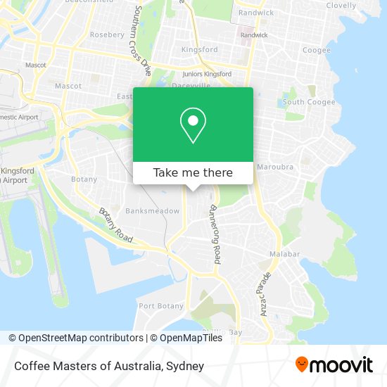 Coffee Masters of Australia map