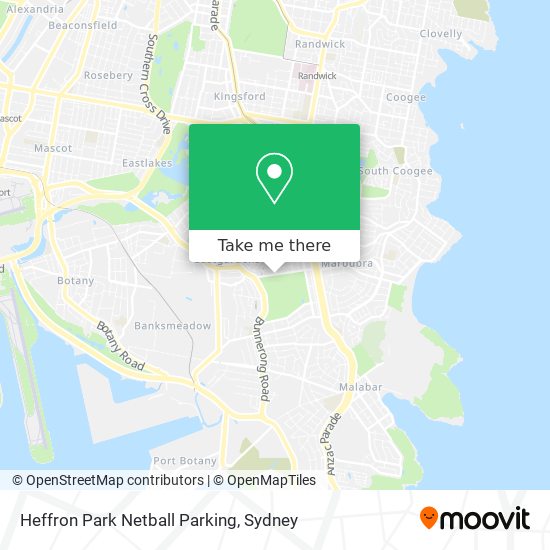 Mapa Heffron Park Netball Parking