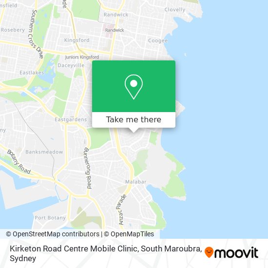 Kirketon Road Centre Mobile Clinic, South Maroubra map