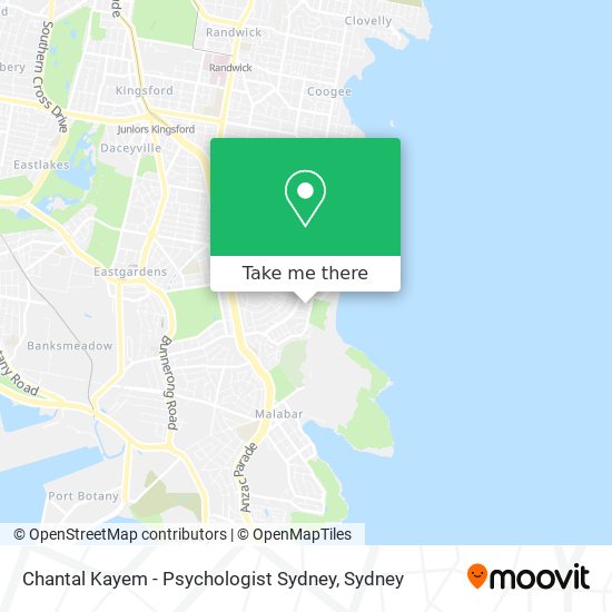 Mapa Chantal Kayem - Psychologist Sydney