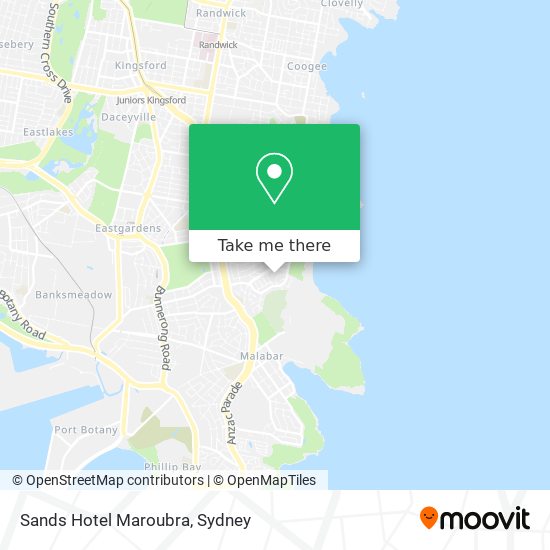 Sands Hotel Maroubra map