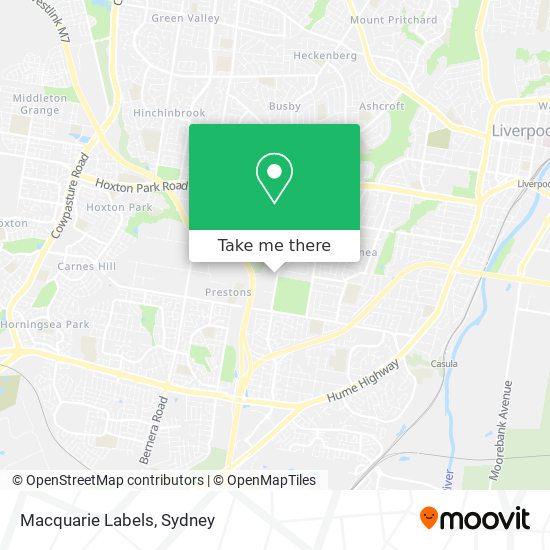 Mapa Macquarie Labels