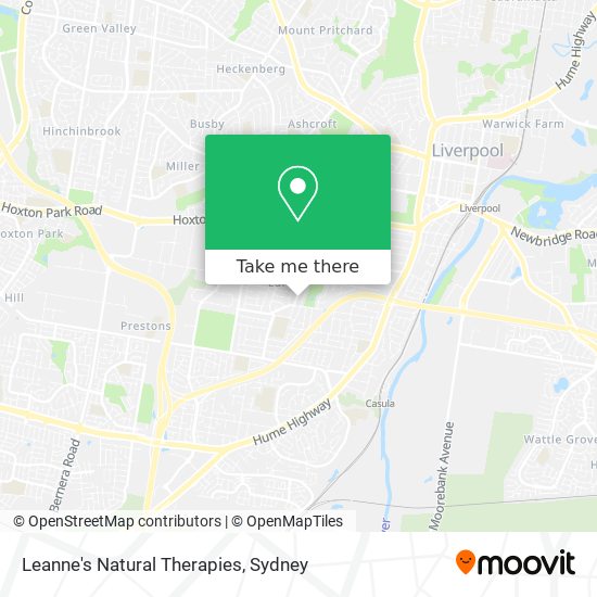 Leanne's Natural Therapies map