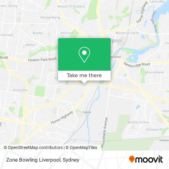Zone Bowling Liverpool map