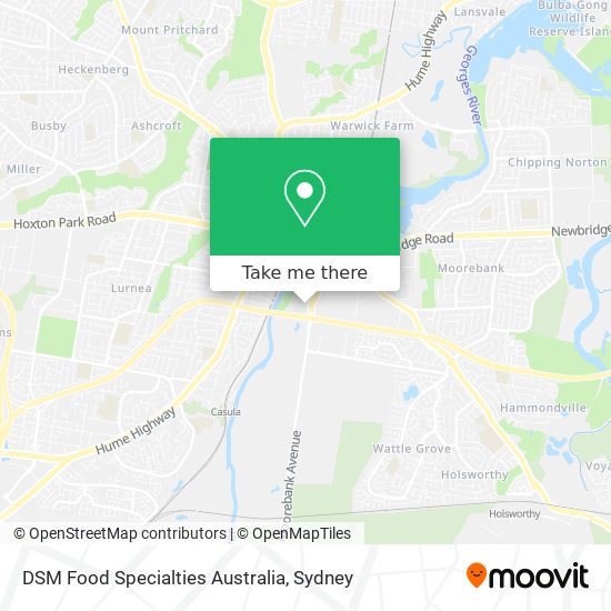 DSM Food Specialties Australia map