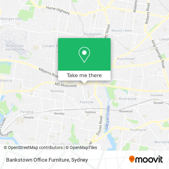 Bankstown Office Furniture map