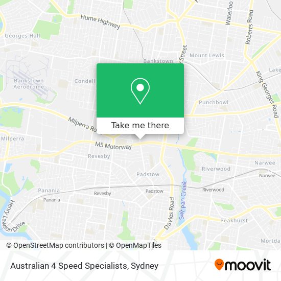 Mapa Australian 4 Speed Specialists