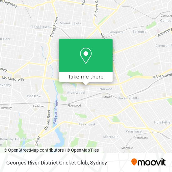 Georges River District Cricket Club map