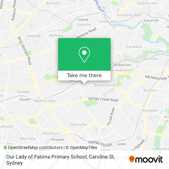 Our Lady of Fatima Primary School, Caroline St map