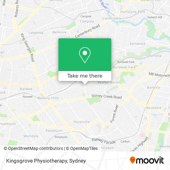 Kingsgrove Physiotherapy map
