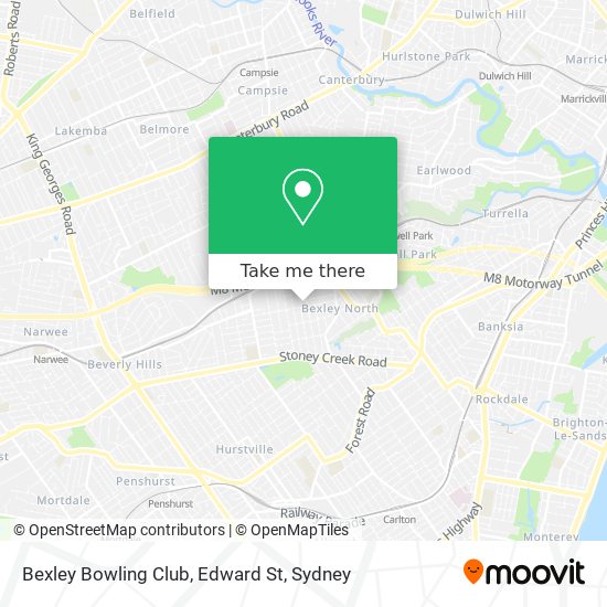 Bexley Bowling Club, Edward St map