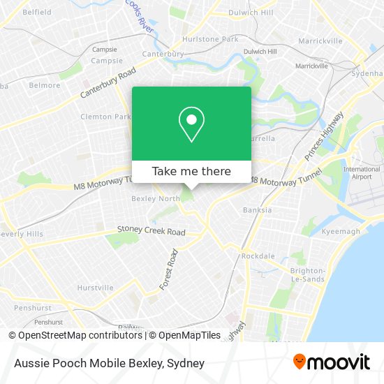 Aussie Pooch Mobile Bexley map