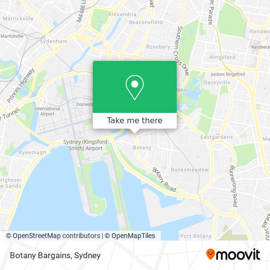 Botany Bargains map