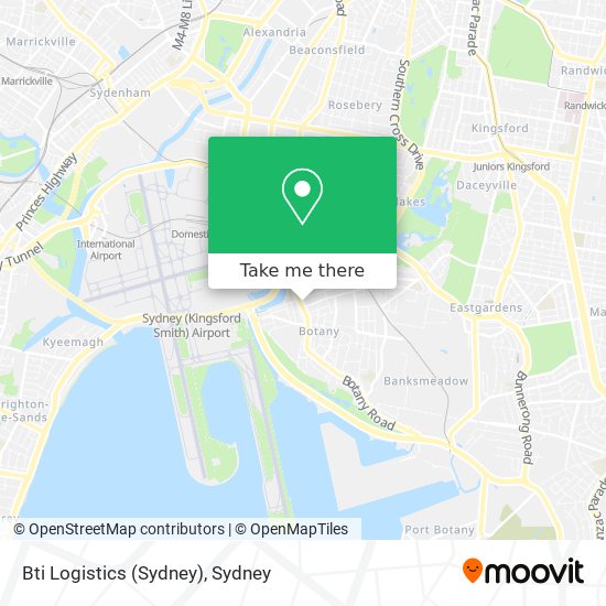 Mapa Bti Logistics (Sydney)