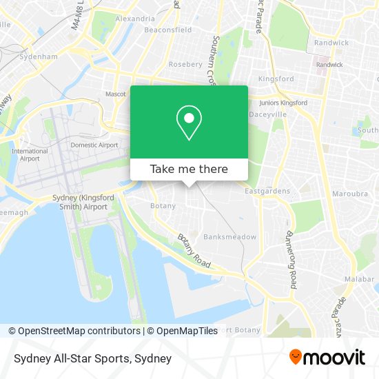 Sydney All-Star Sports map