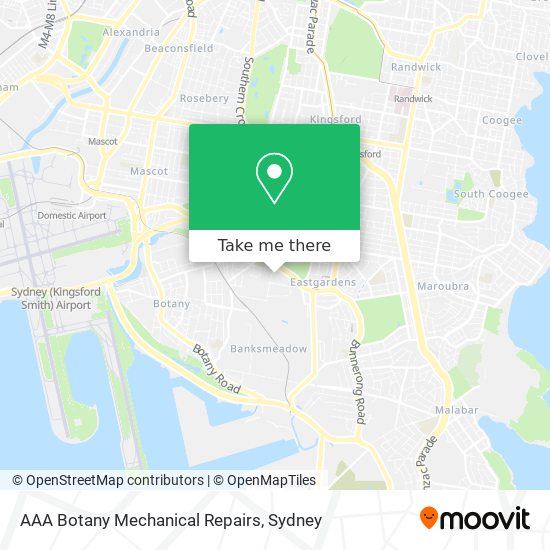 AAA Botany Mechanical Repairs map