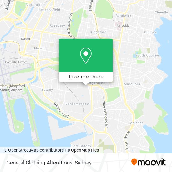 General Clothing Alterations map