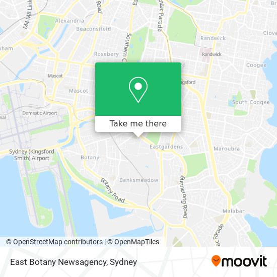 East Botany Newsagency map