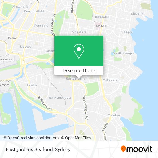 Eastgardens Seafood map