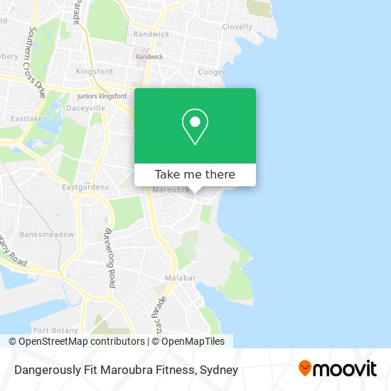 Dangerously Fit Maroubra Fitness map