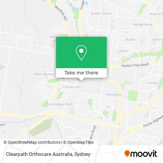 Mapa Clearpath Orthocare Australia