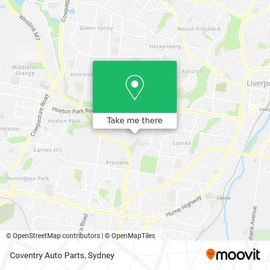 Mapa Coventry Auto Parts