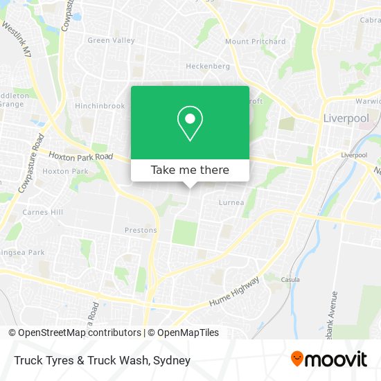 Truck Tyres & Truck Wash map