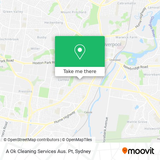 Mapa A Ok Cleaning Services Aus. Pt