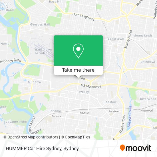 Mapa HUMMER Car Hire Sydney