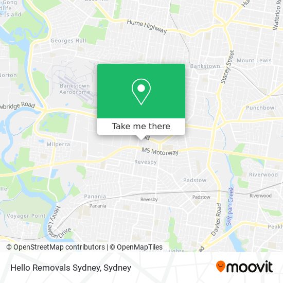 Hello Removals Sydney map